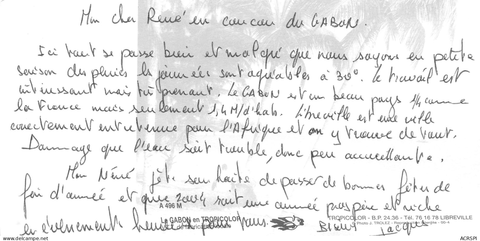 GABON  VTT De Fabrication Locale éditions Tropicolor Libreville Format 10.5X21cm Trolez(Scan R/V) N° 7 \MP7164 - Gabon