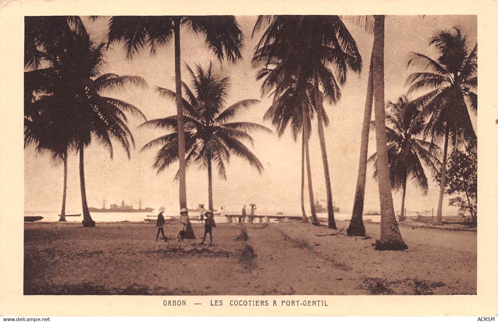 GABON  PORT-GENTIL Les Cocotiers  éditions Braun Carte Vierge Non Circulé  (Scan R/V) N° 2 \MP7165 - Gabon