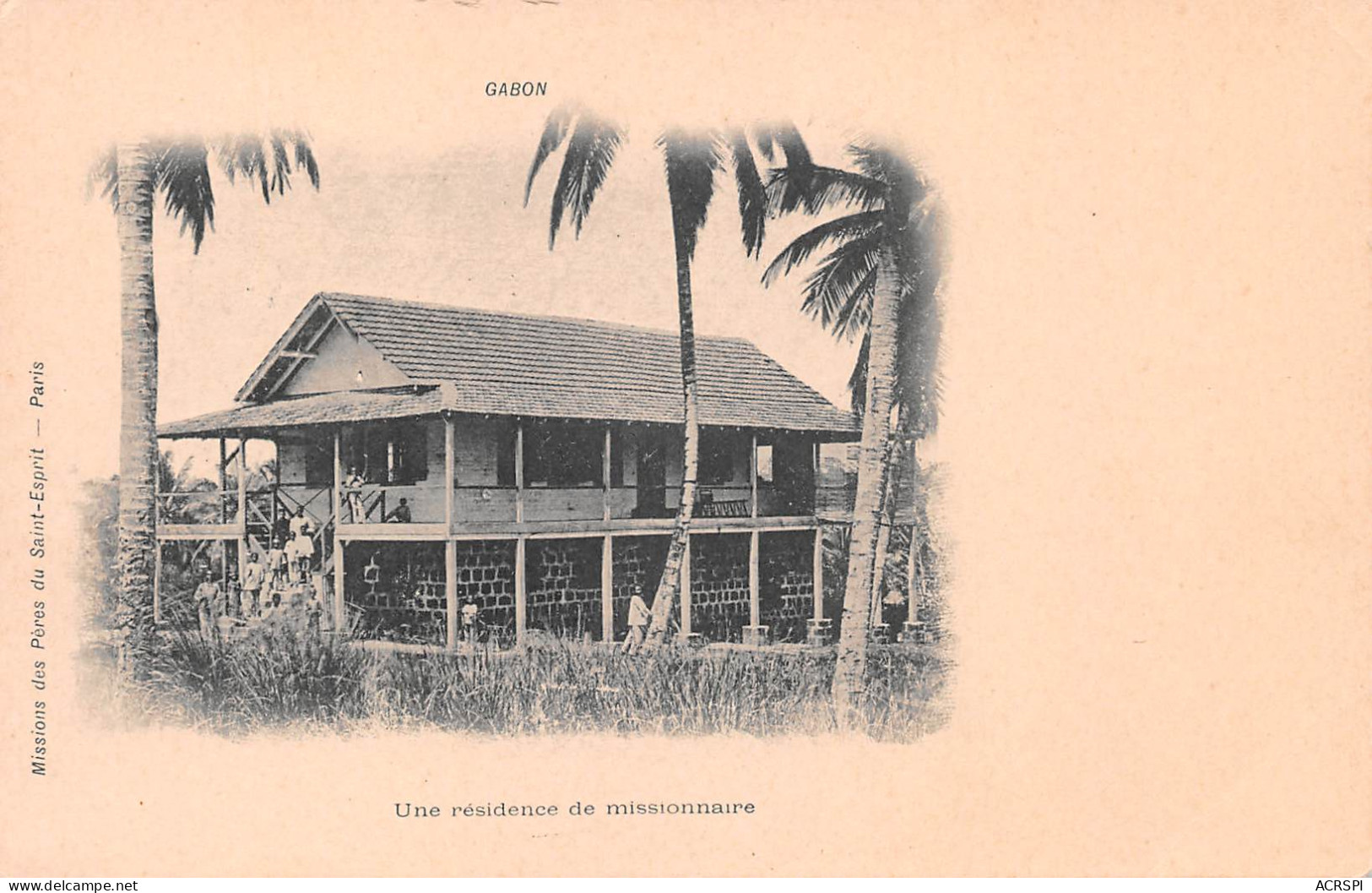 GABON  Une Résidence De Missionnaire à N'Djolé Ogoué Carte Vierge Non Circulé (Scan R/V) N° 14 \MP7165 - Gabon