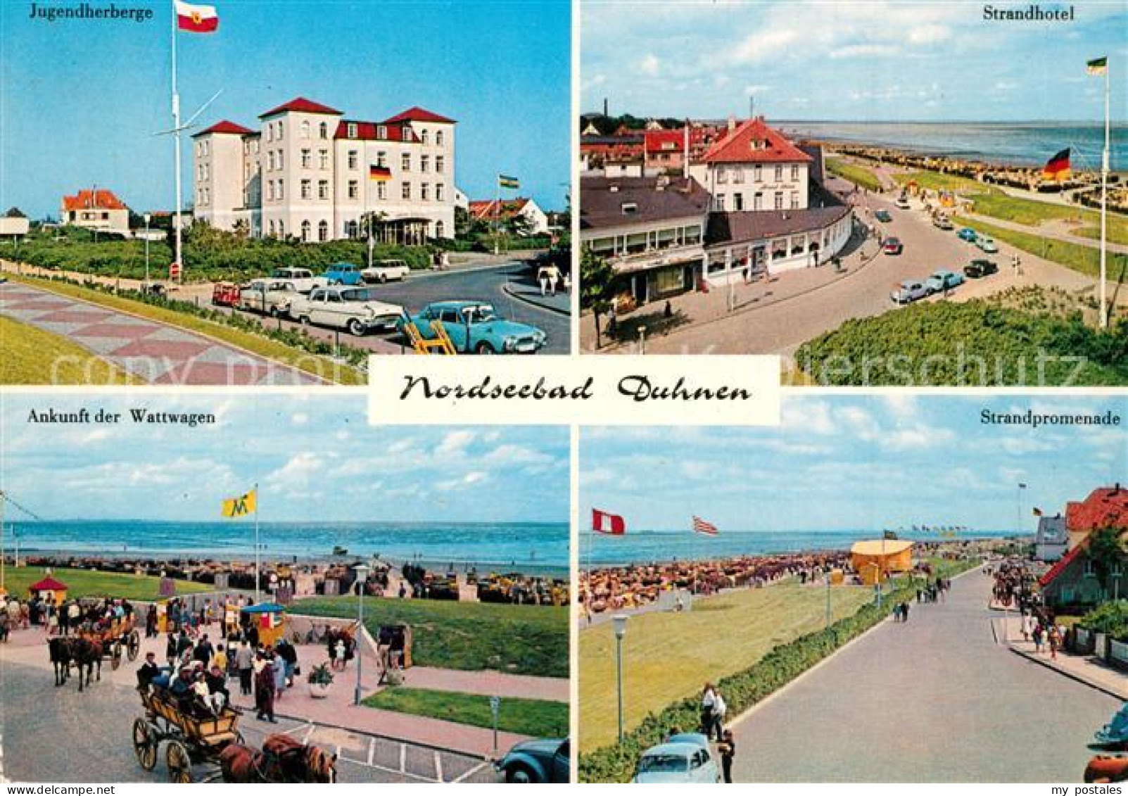 73294275 Duhnen Nordsee Jugendherberge Strandhotel Wattwagen Strandpromenade Duh - Cuxhaven