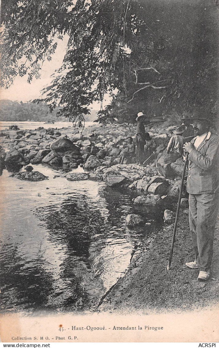 GABON En Attendant La Pirogue  Haut Ogoué Ogooué  Franceville Carte Vierge Non Circulé (Scan R/V) N° 18 \MP7165 - Gabon