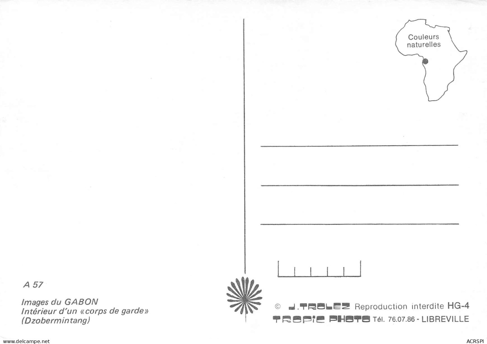 GABON  Gardes à DZOBERMINTANG édition TROLEZ  LIBREVILLE    (Scan R/V) N° 55 \MP7166 - Gabun