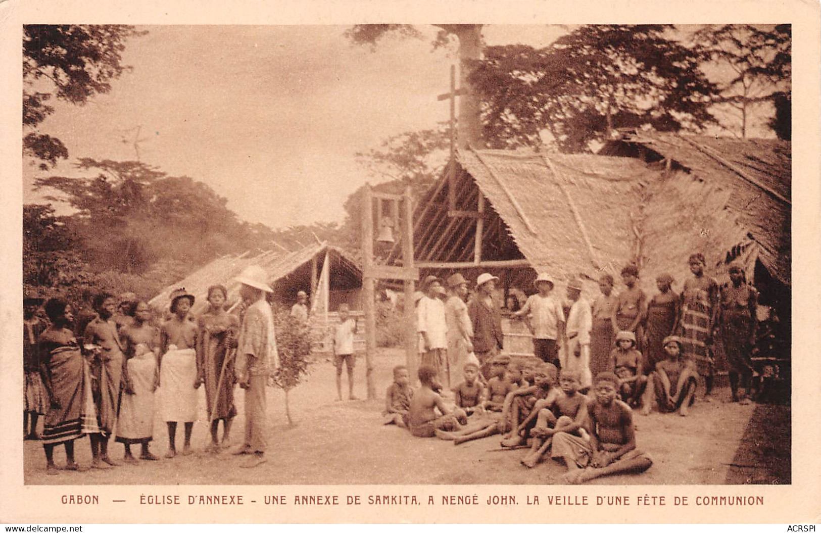Gabon SAMKITA A.Mengé Annexe De L'église  Dans L'Abanga LAMBARENE (Scan R/V) N° 36 \MP7166 - Gabon