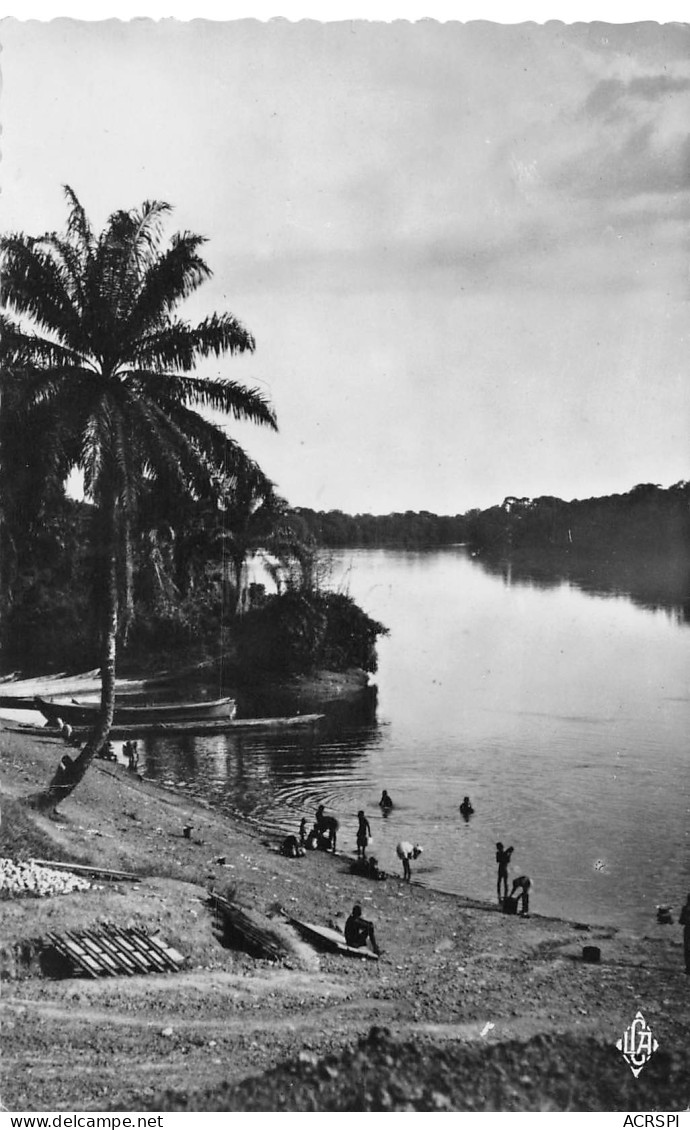 Gabon  MOUILA Embarcadère Sur La N'Gounié Postée à Cotonou Dahomey (Scan R/V) N° 39 \MP7166 - Gabun