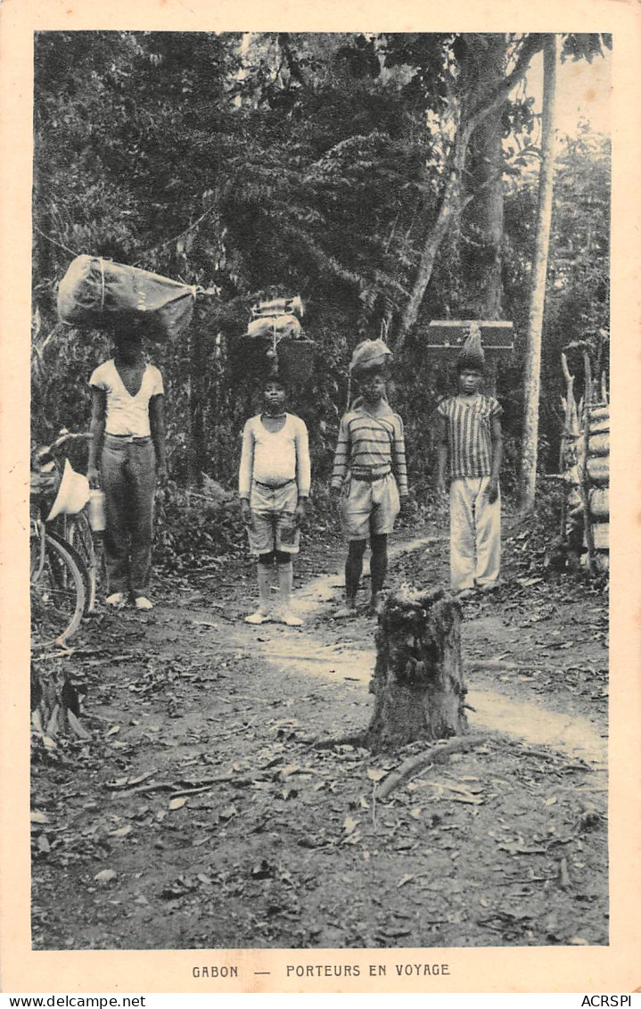 Gabon  MOUILA Porteurs En Voyage édition Braun (Scan R/V) N° 40 \MP7166 - Gabon
