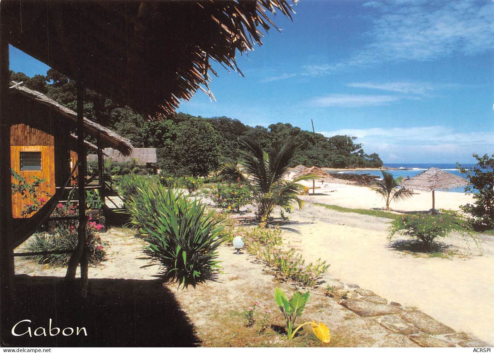 GABON EKWATA Village Vue Sur La Plage édition Tropic LIBREVILLE  (Scan R/V) N° 46 \MP7166 - Gabon