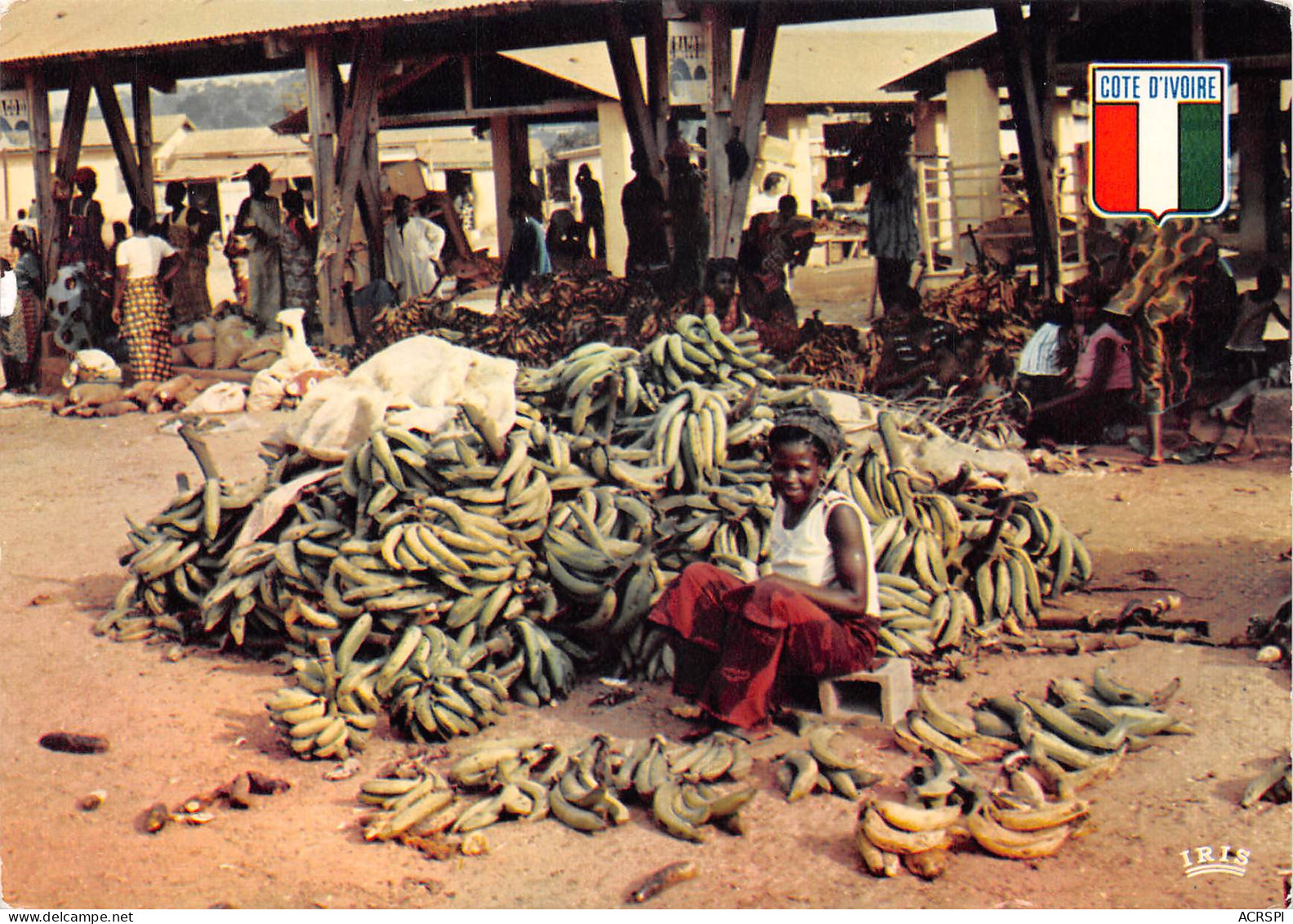 COTE D'IVOIRE Bananes Plantains Au Marché Abidjan Carte Vierge  Non Circulé  (Scan R/V) N° 2 \MP7167 - Côte-d'Ivoire