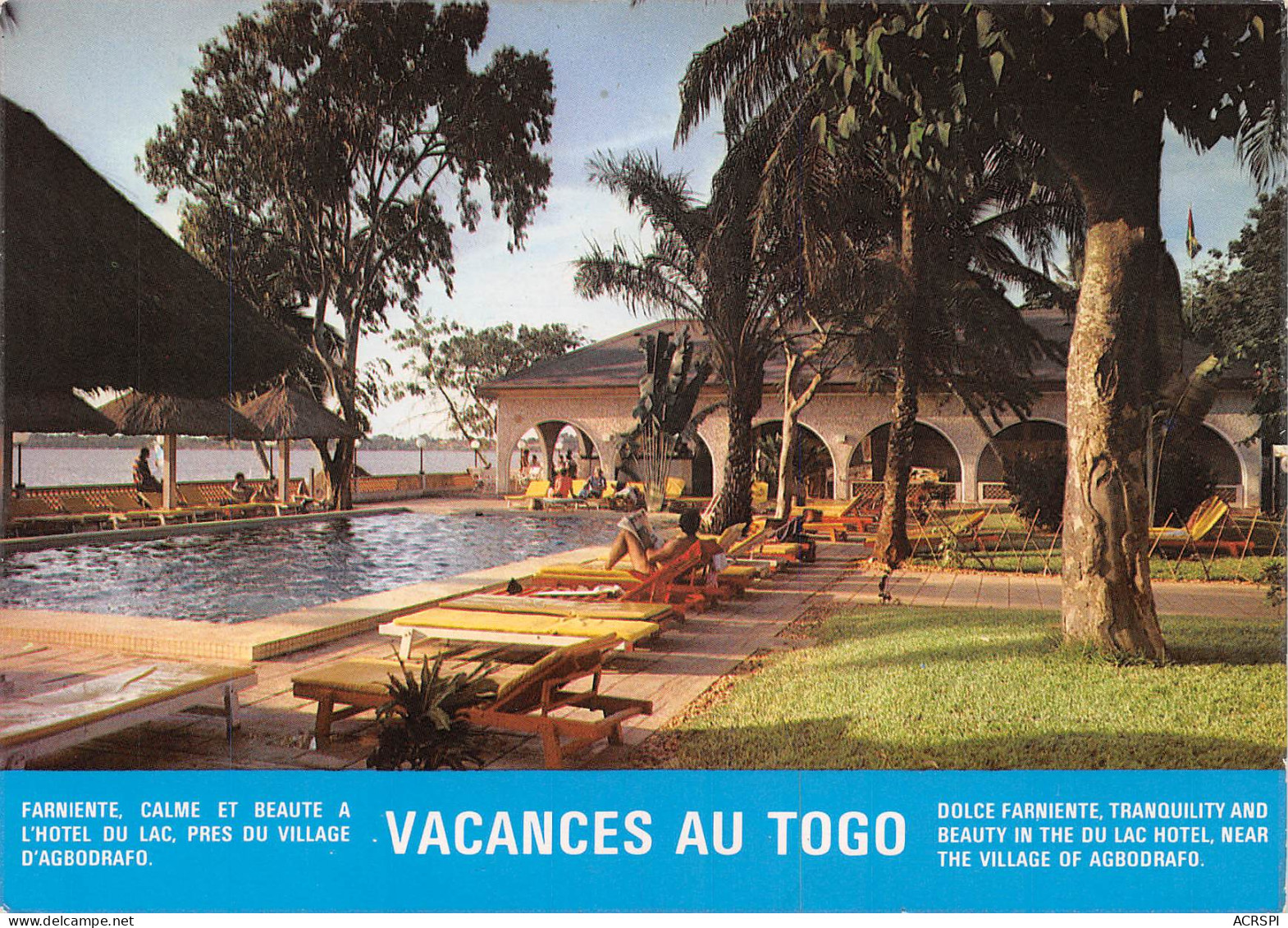 TOGO Hotel Du Lac à AGBODRAFO   (Scan R/V) N° 11 \MP7167 - Togo