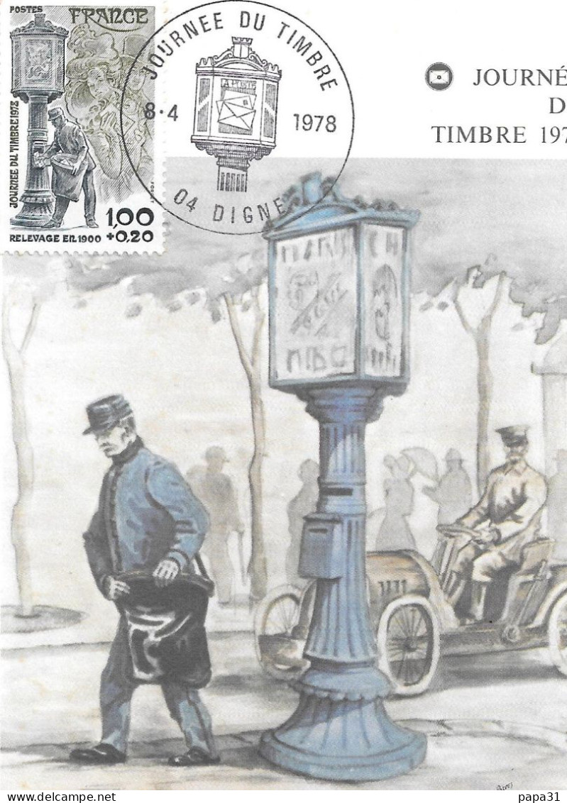 Relevage Du Courrier - Journée Du Timbre 1978 - Postal Services