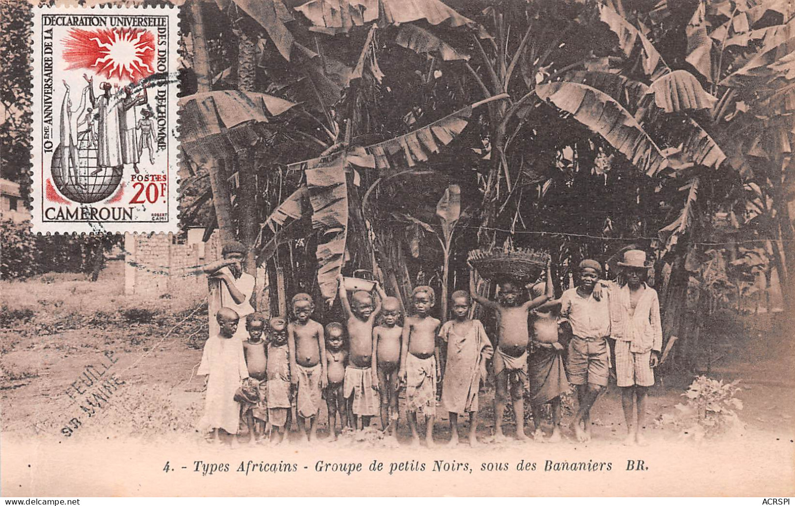 CAMEROUN  DOUALA  Enfants Dans La Bananeraie  édition Photo-Océan    (Scan R/V) N° 17 \MP7170 - Cameroun