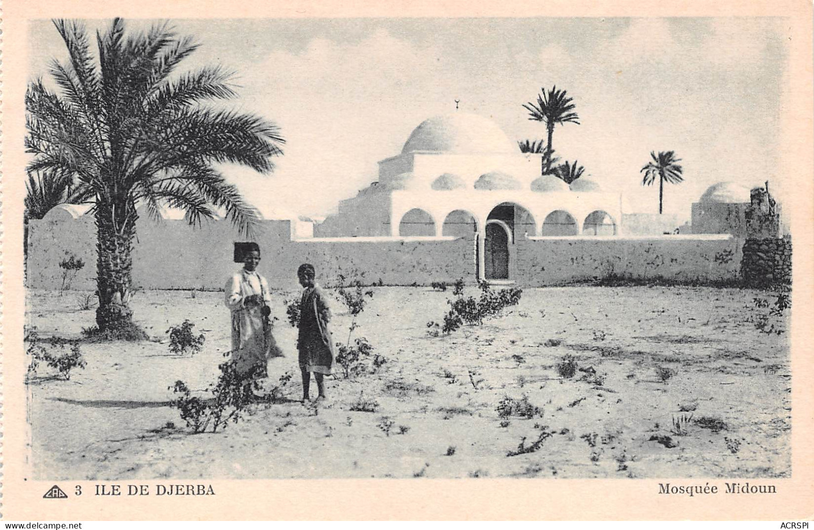 TUNISIE DJERBA La Mosquée à MIDOUN édition Anan-Turki Carte Vierge  (Scan R/V) N° 65 \MP7170 - Tunesië