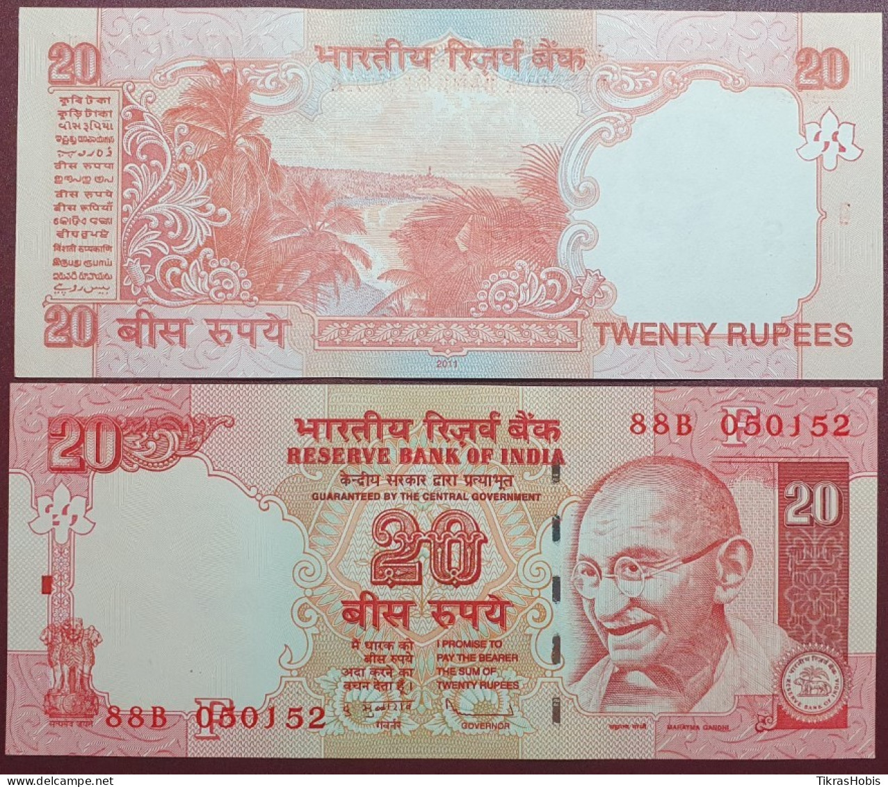 India 20 Rupees, 2011 P-96o - Inde