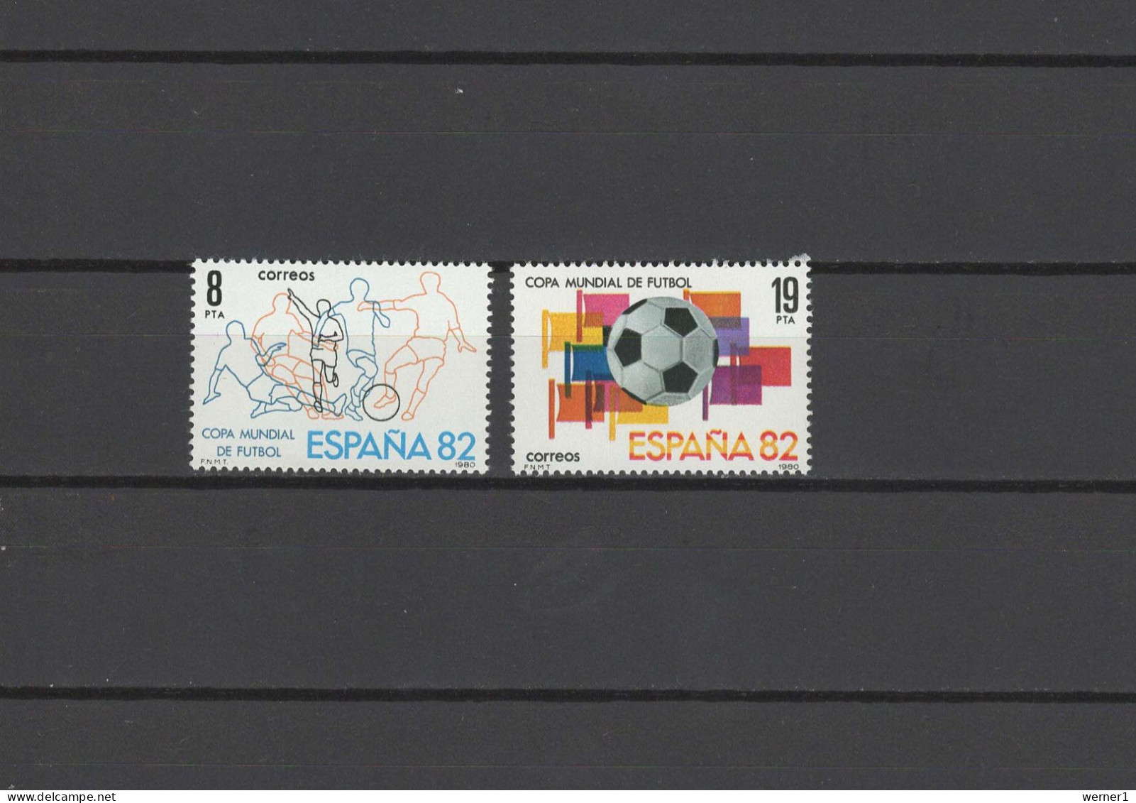 Spain 1980 Football Soccer World Cup Set Of 2 MNH - 1982 – Espagne