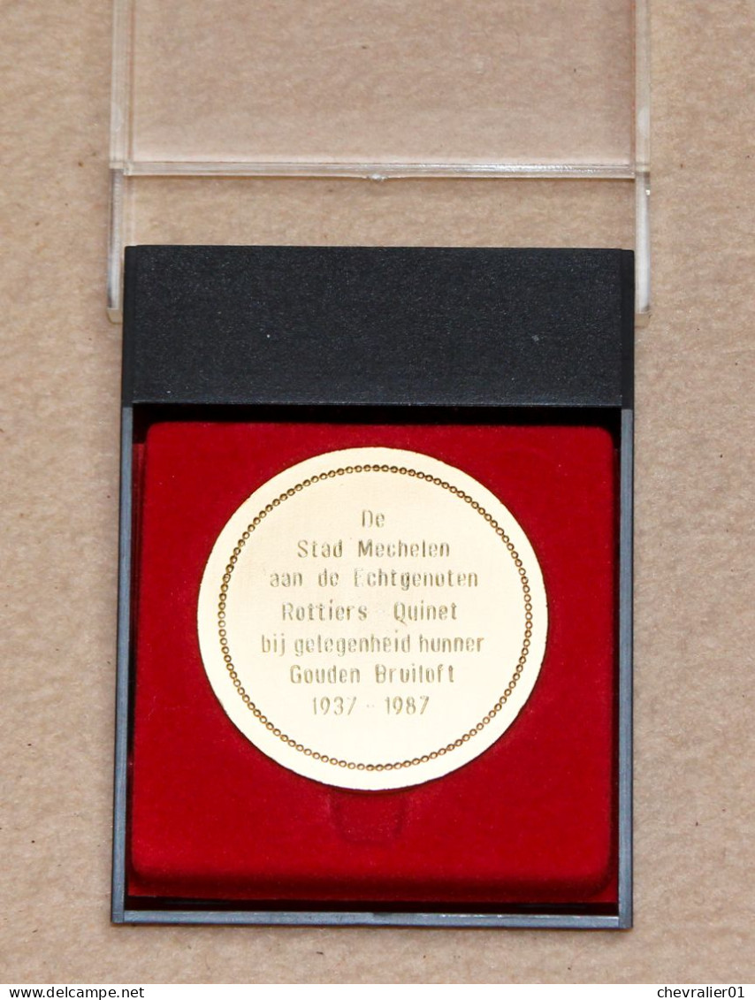 Médaille Commémorative Noces D'or &ndash; 50 Ans- Mechelen_Gouden Bruiloff Medaille - Autres & Non Classés