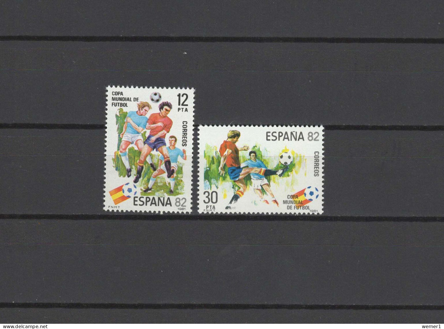 Spain 1981 Football Soccer World Cup Set Of 2 MNH - 1982 – Espagne