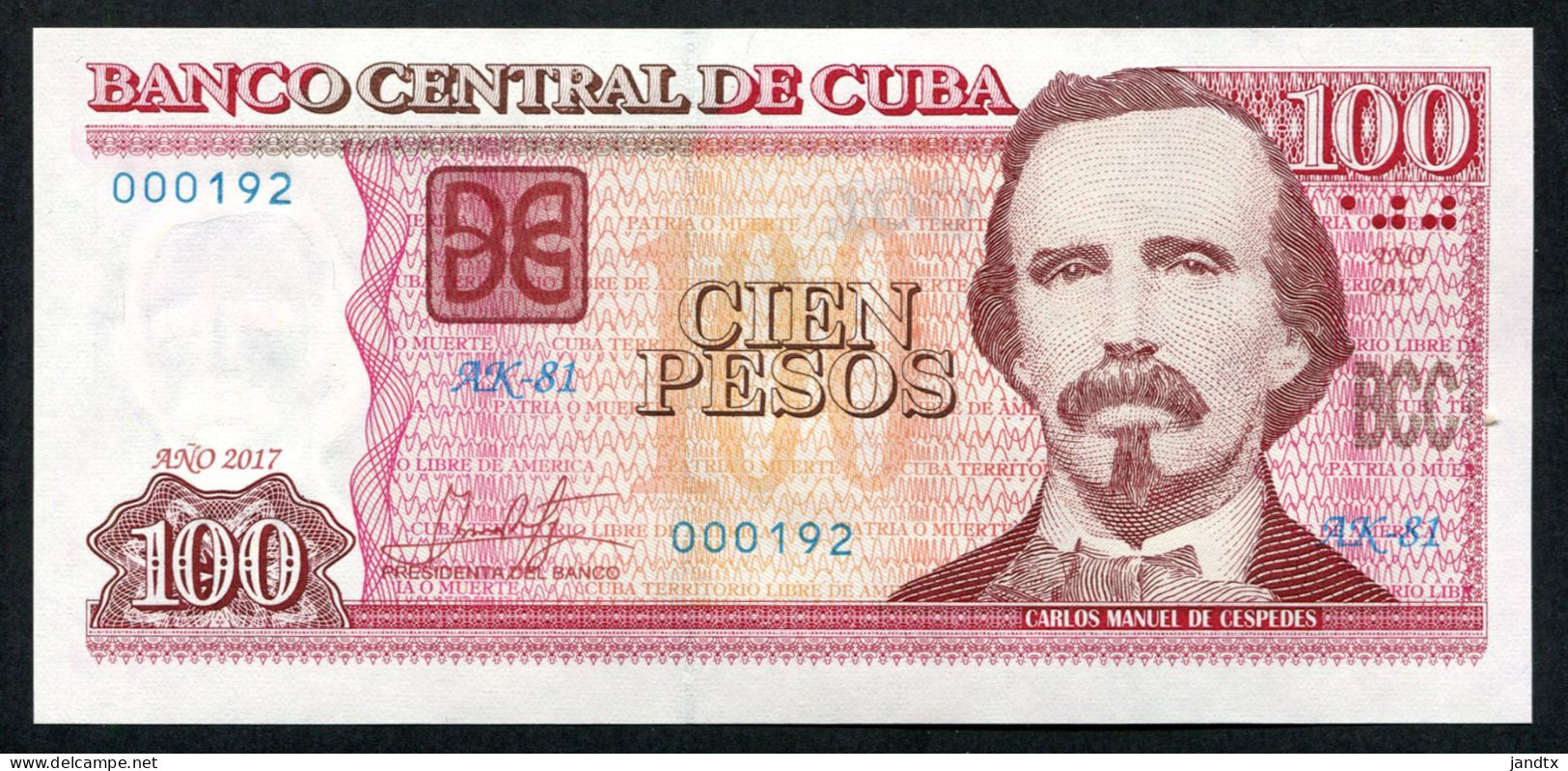 CUBA 2017 100 PESOS Nº BAJO SC-UNC PICK129I - Cuba