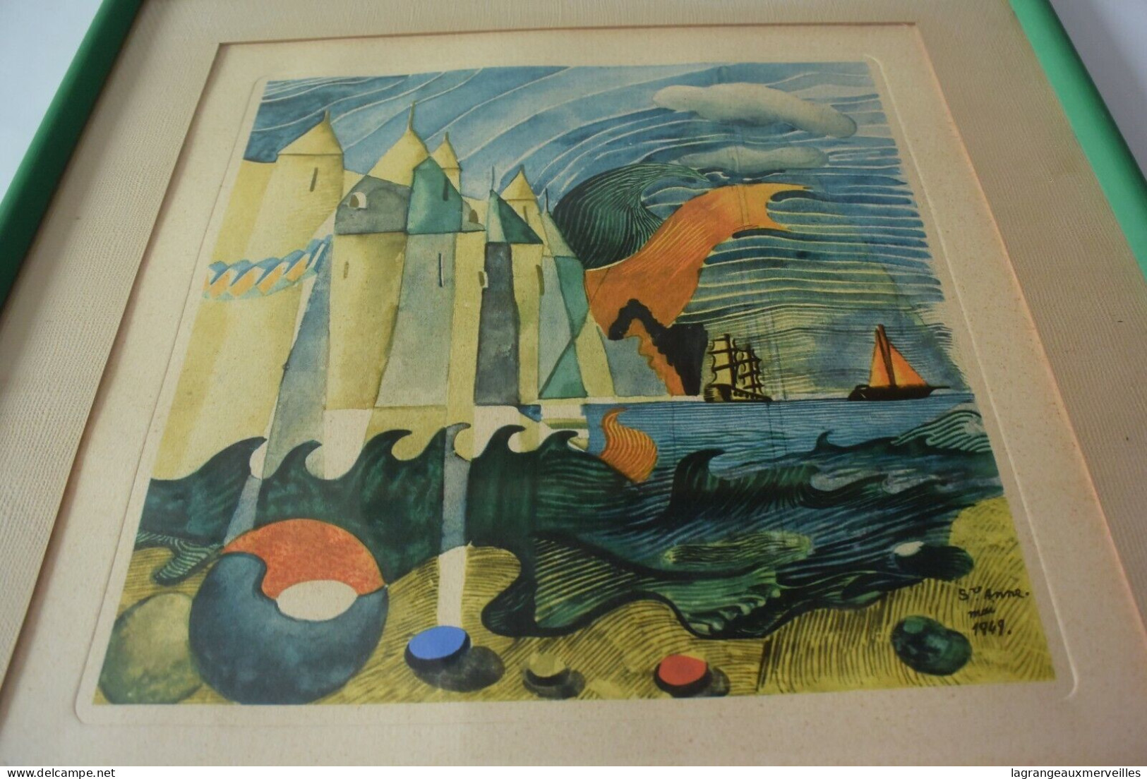 E1 Oeuvre - Art Contemporain - 1949 - Sous Cadre - Autres & Non Classés