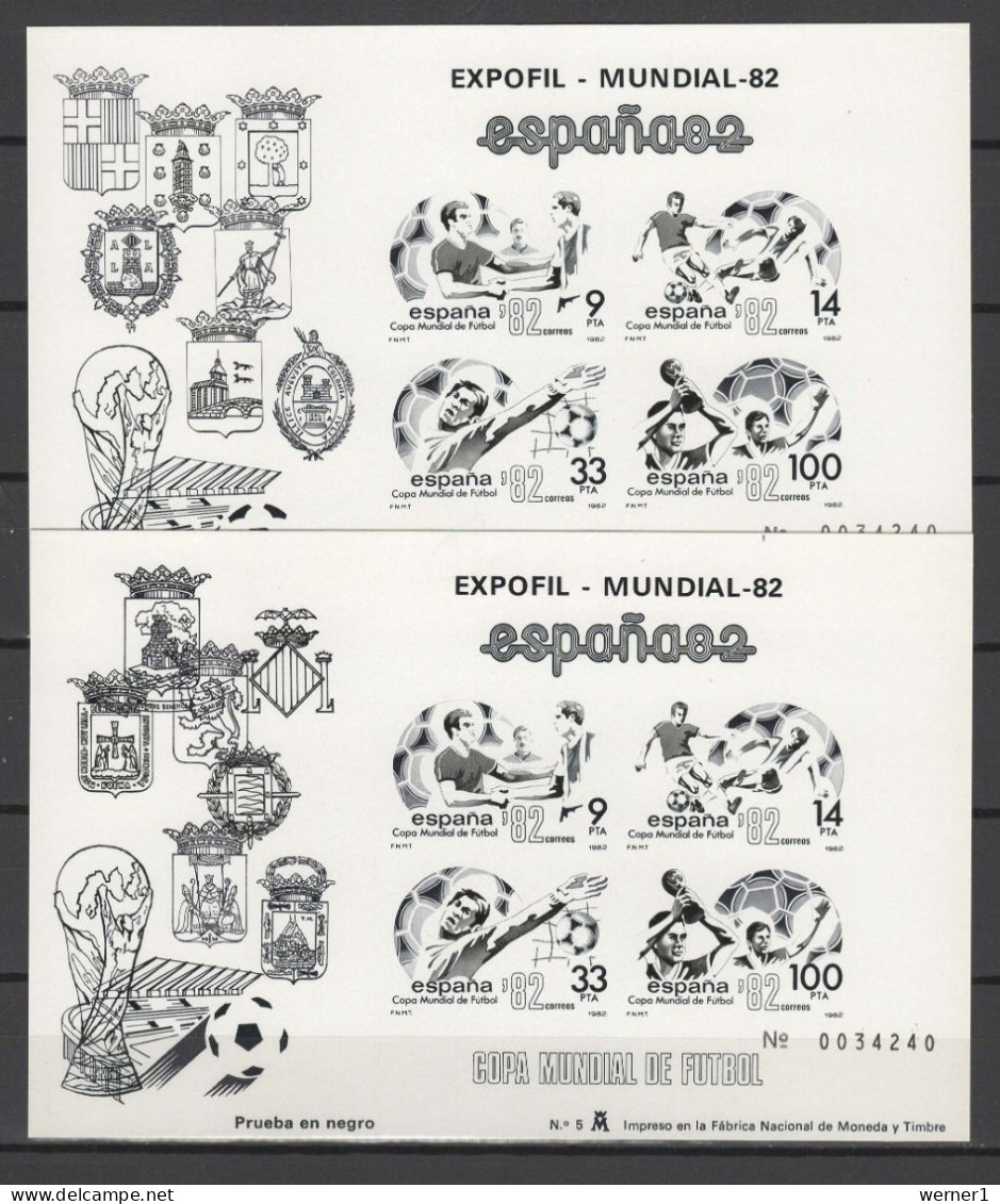 Spain 1982 Football Soccer World Cup 2 Vignettes MNH - 1982 – Spain