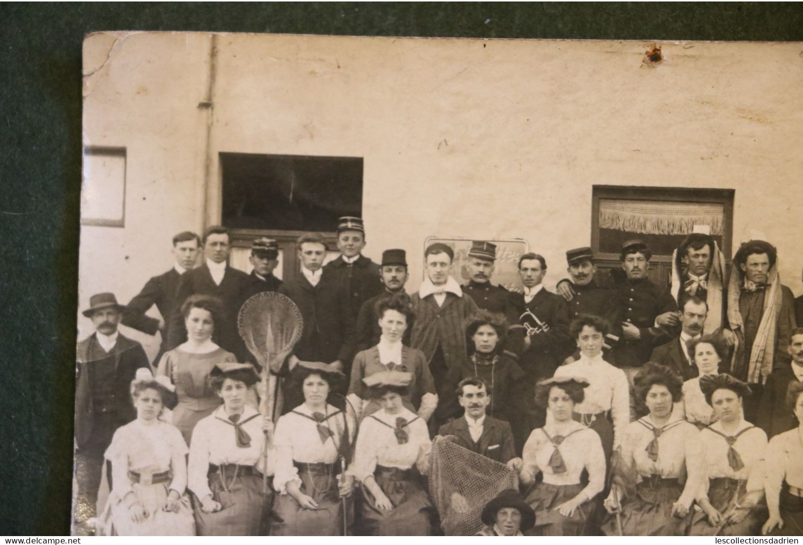 Carte Postale Ancienne Habay Habay-la-Neuve 1911  E. Gavroy - Troupe De Théatre - Café - Habay