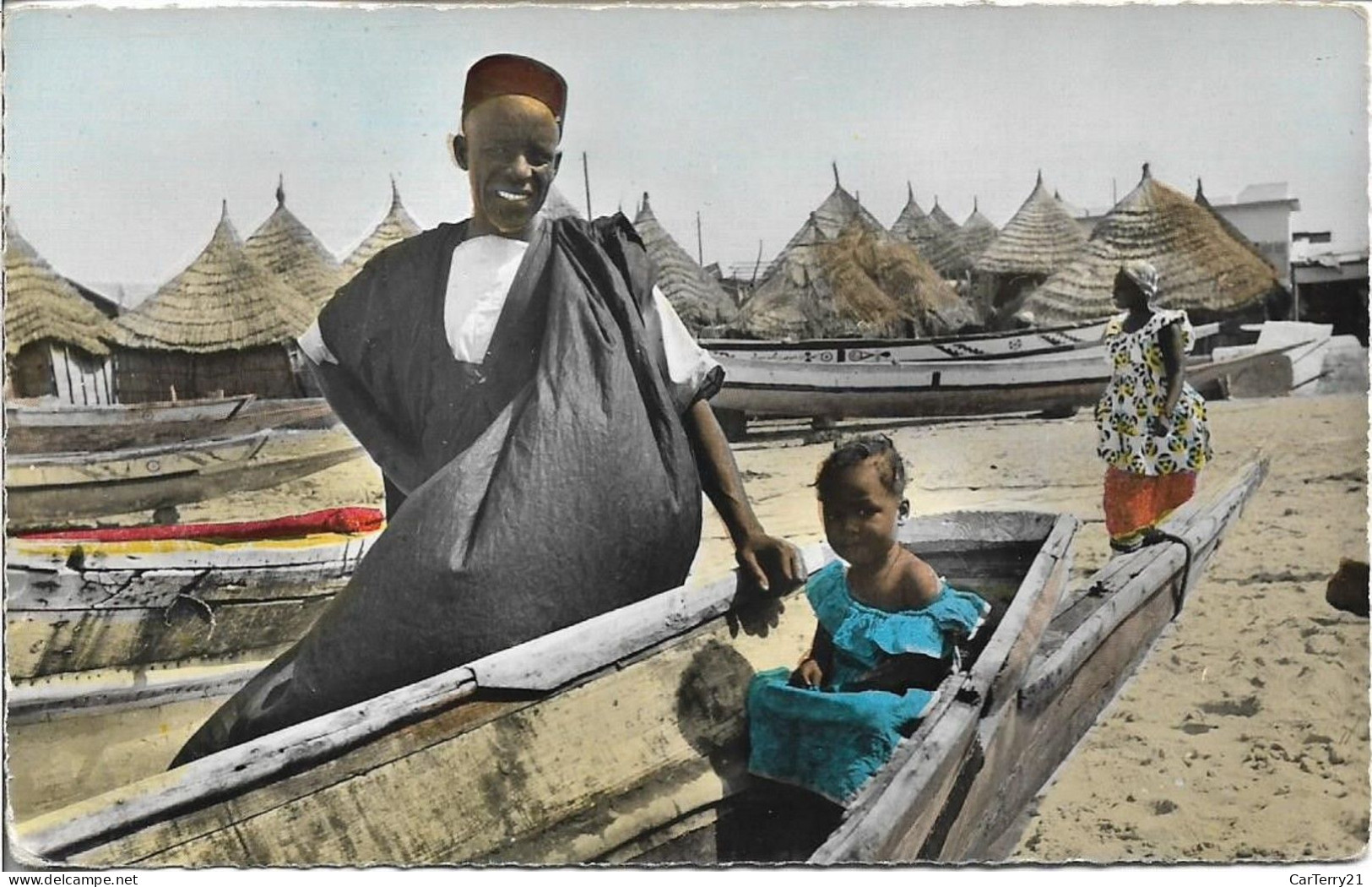 SENEGAL. DAKAR. VILLAGE DE PECHEURS. 1957. - Sénégal