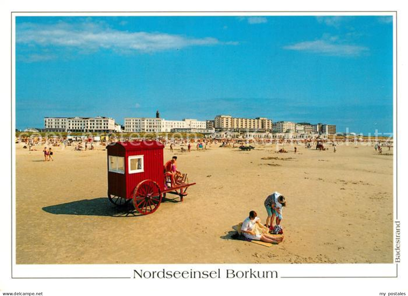 73293560 Borkum Nordseebad Badestrand Badewagen Hotels Borkum Nordseebad - Borkum