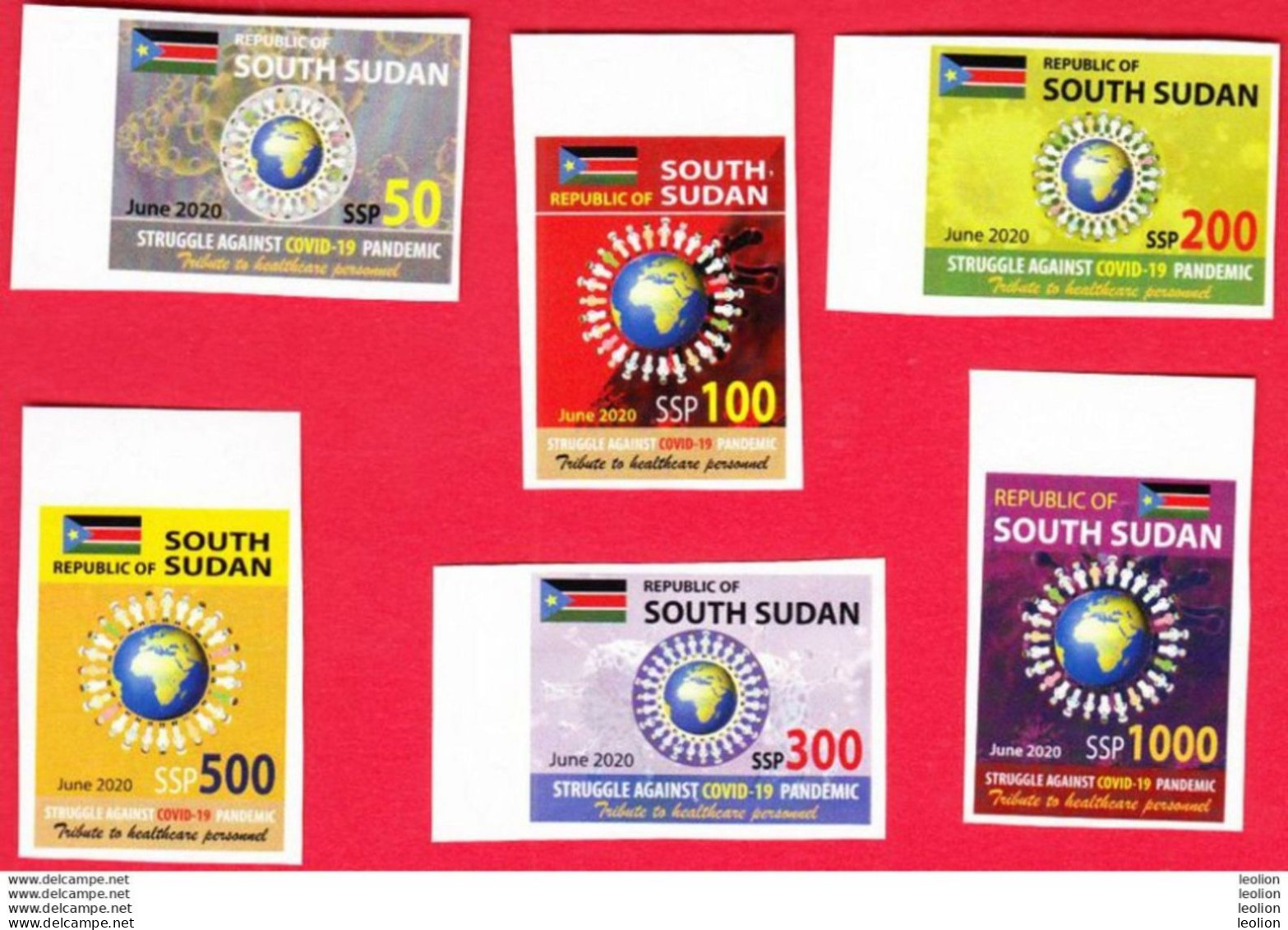 SOUTH SUDAN New 2020 IMPERF Stamps Issue Health Workers Fighting Covid-19 Pandemic Imperforated SOUDAN Du Sud Südsudan - Sudán Del Sur