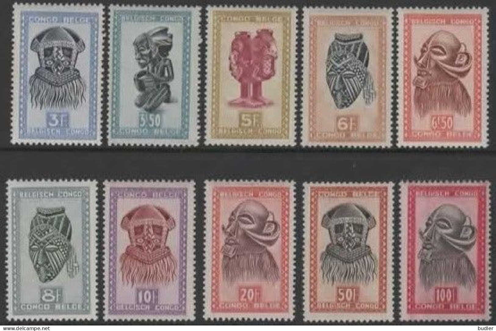 BELGISCH CONGO/CONGO BELGE :1947: OBP.277-95 :  Inheemse Kunst / Artisanat Et Masques. - Unused Stamps