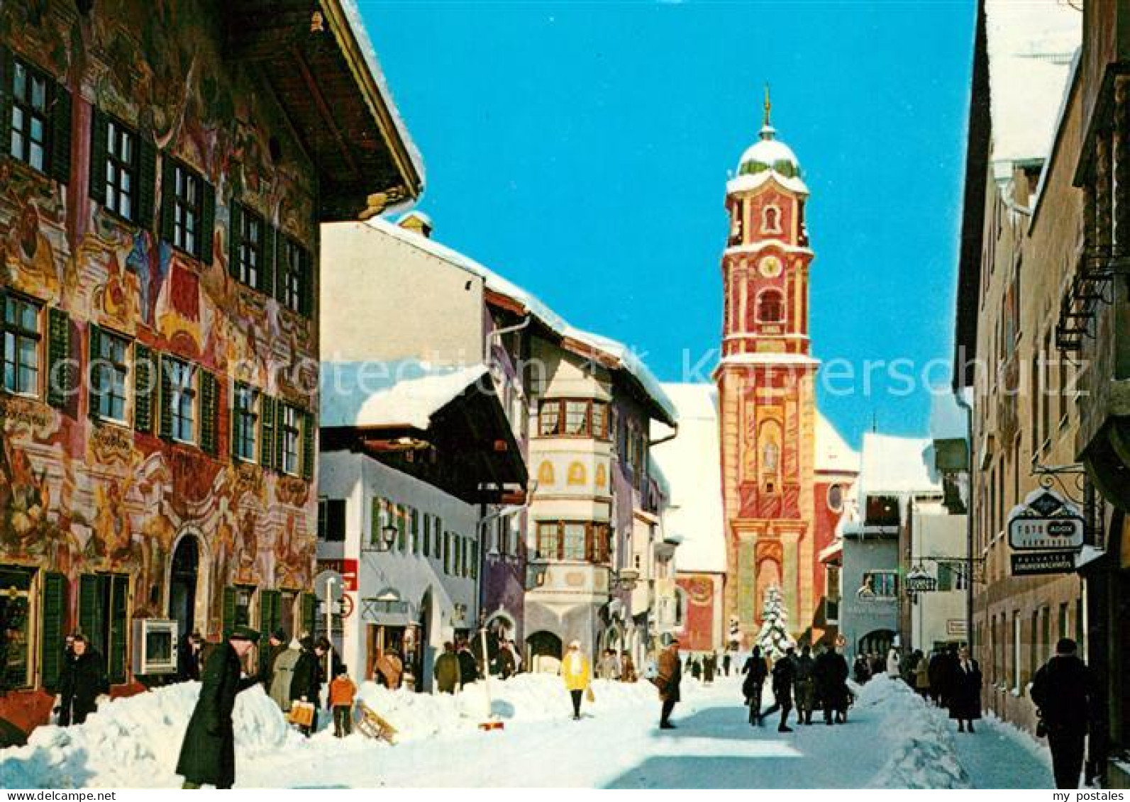 73293429 Mittenwald Bayern Obermarkt Freskomalerei Pfarrkirche Sankt Peter Und P - Mittenwald