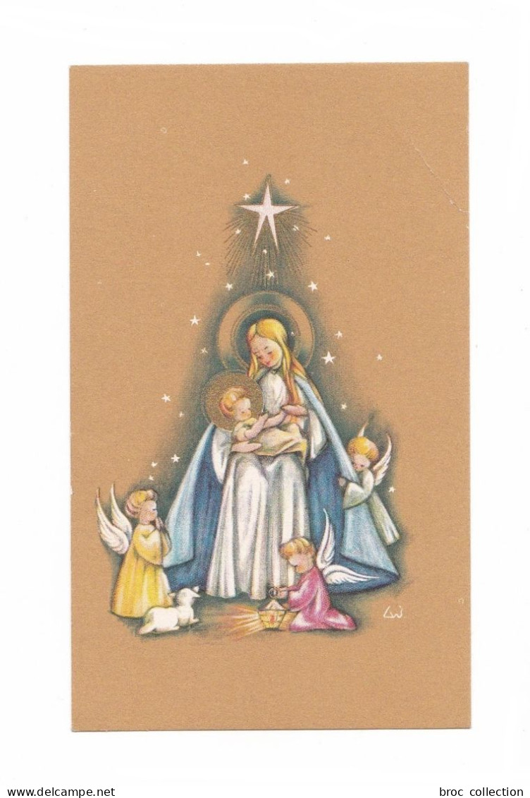 Vierge à L'Enfant Et Anges, Crèche, Noël, Enfantine, Illustrateur C.W., éd. GBB R 7002 - Andachtsbilder
