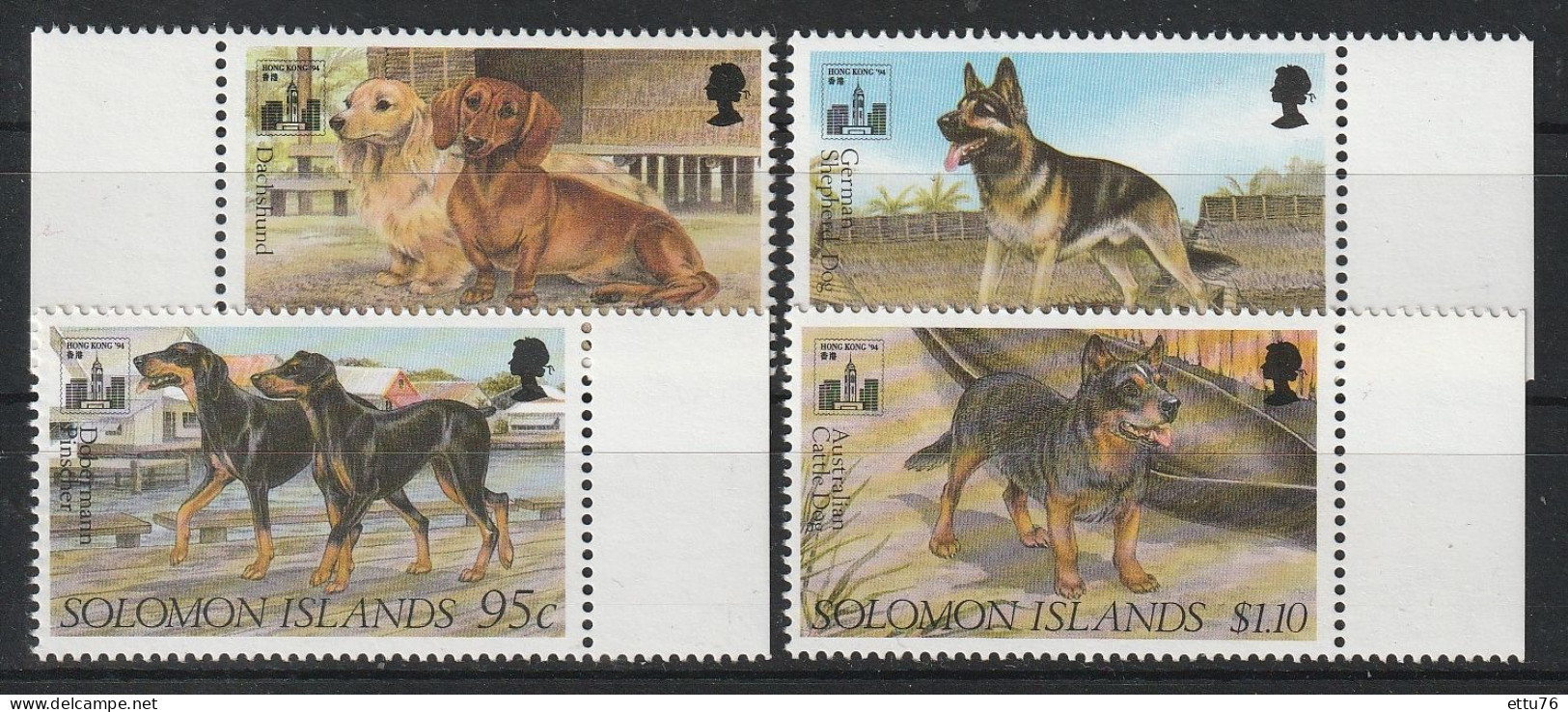 Solomon Islands 1994  Dogs  Set  MNH - Cani