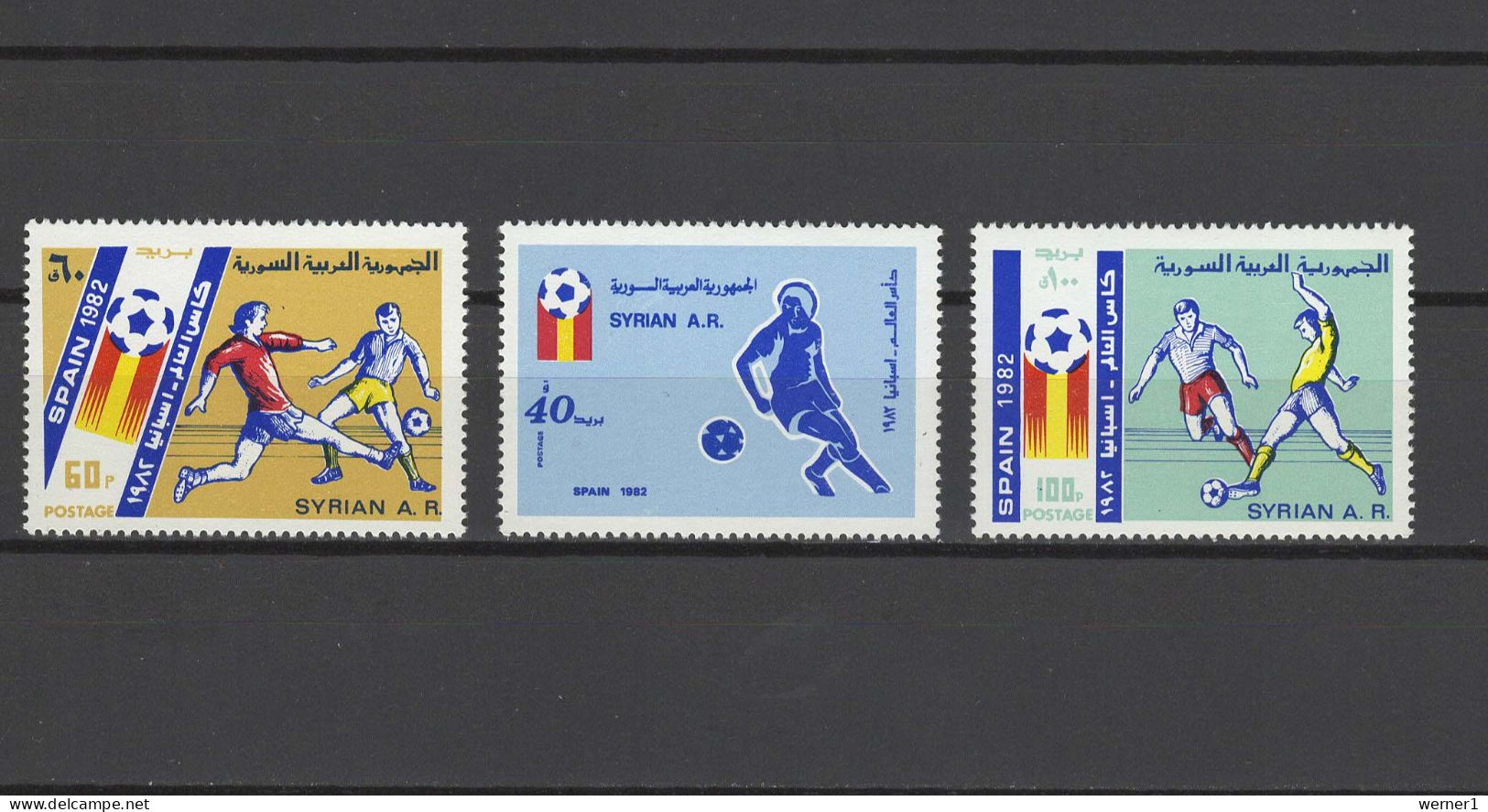 Syria 1982 Football Soccer World Cup Set Of 3 MNH - 1982 – Espagne