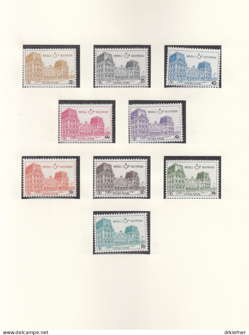 BELGIEN  Postpaketmarken 64-82, Postfrisch **, Bahnhöfe - Nuovi