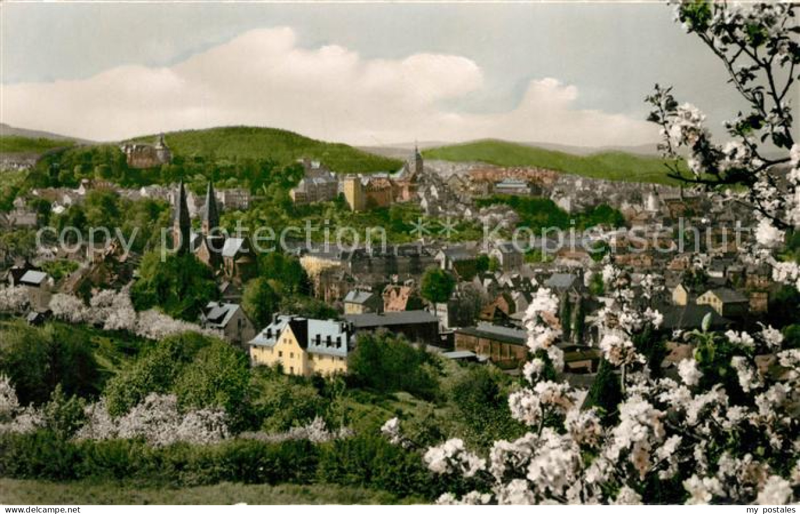 73293272 Siegen Westfalen Blick Vom Giersberg Mit Oberem Schloss Nikolaiturm Und - Siegen