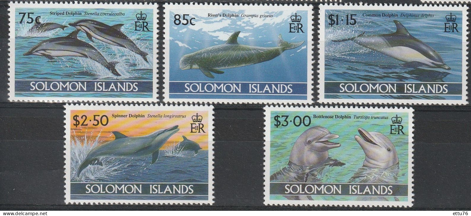 Solomon Islands 1994  Dolphins  Set  MNH - Dolfijnen