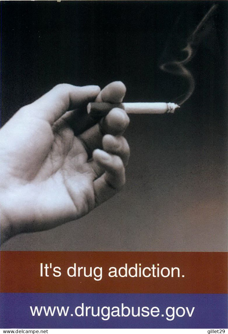 PUBLICITÉ - ADVERTISING - NIDA NATIONAL INSTITUTE ON DRUG ABUSE - NICOTINE - AN ADDICTIVE DRUG - - Werbepostkarten