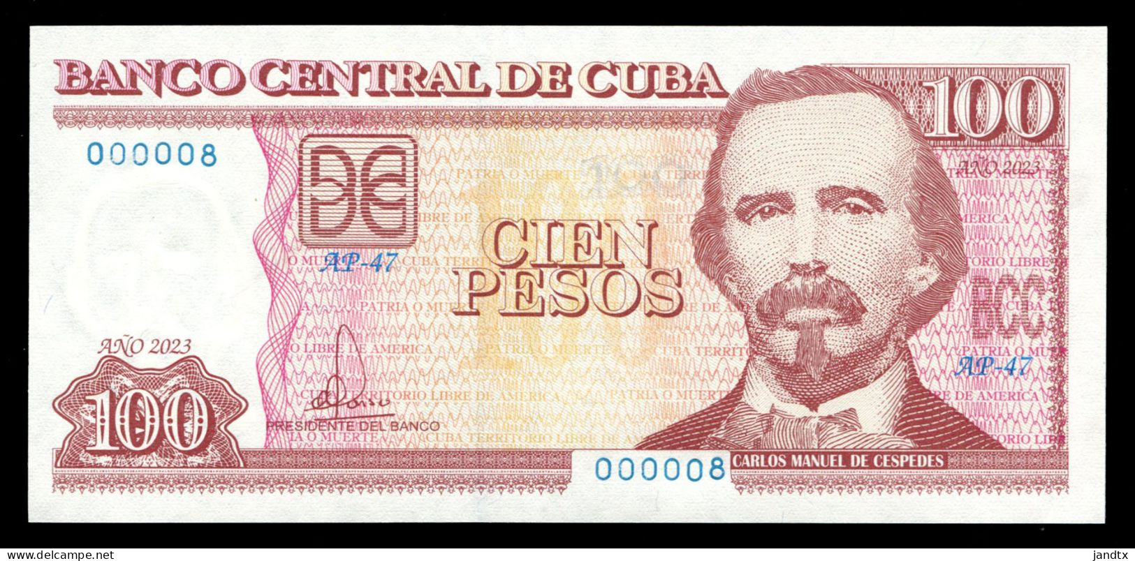 CUBA 100 PESOS 2023 # 000008 SC UNC - Kuba