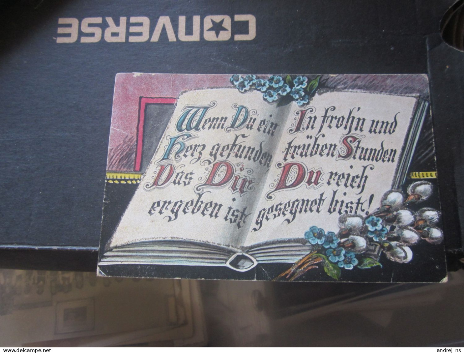 Old Book Postcards Wenn Du Ein Herz Gefunden Das Dir In Frohn Und Truben Stunden Das Dir Du Reich Ergeben Ist Gesegnet B - Geschichte