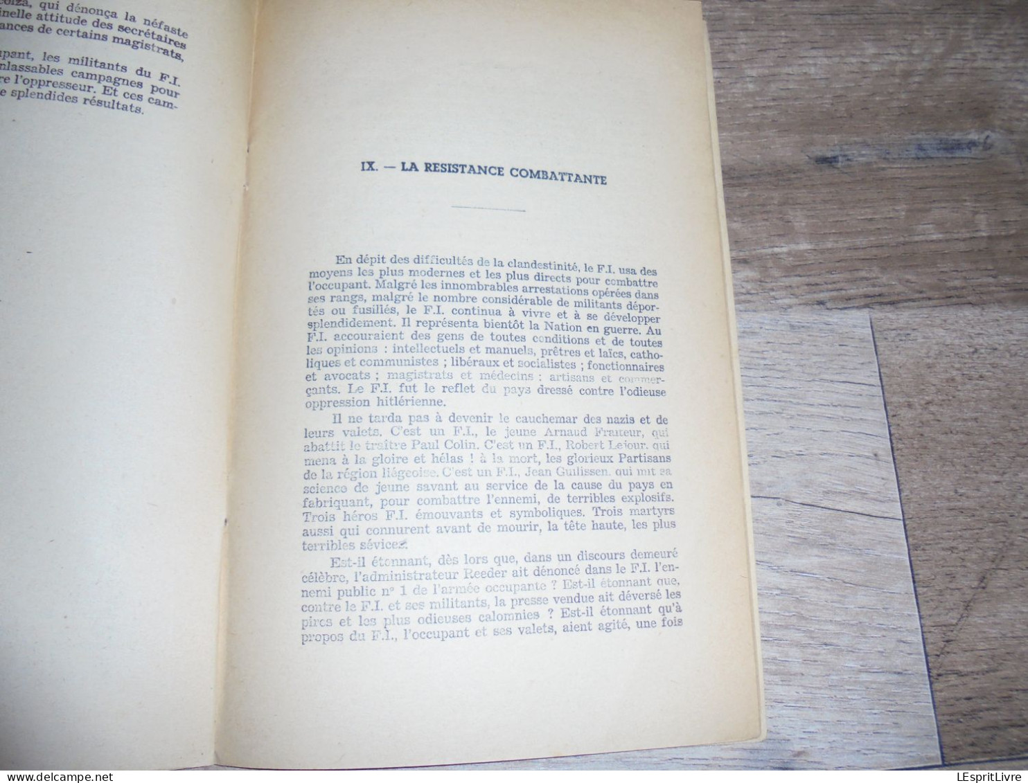 Les Cahiers du F I N° 2 F Demany Histoire de la Résistance Belge et du Front de l'Indépendance Guerre 40 45 Libération
