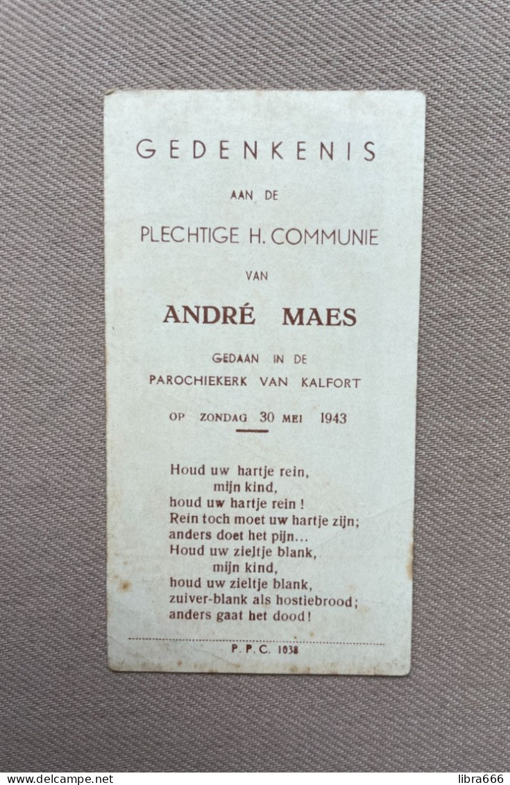 Communie - MAES André - 1943 - KALFORT - Communie