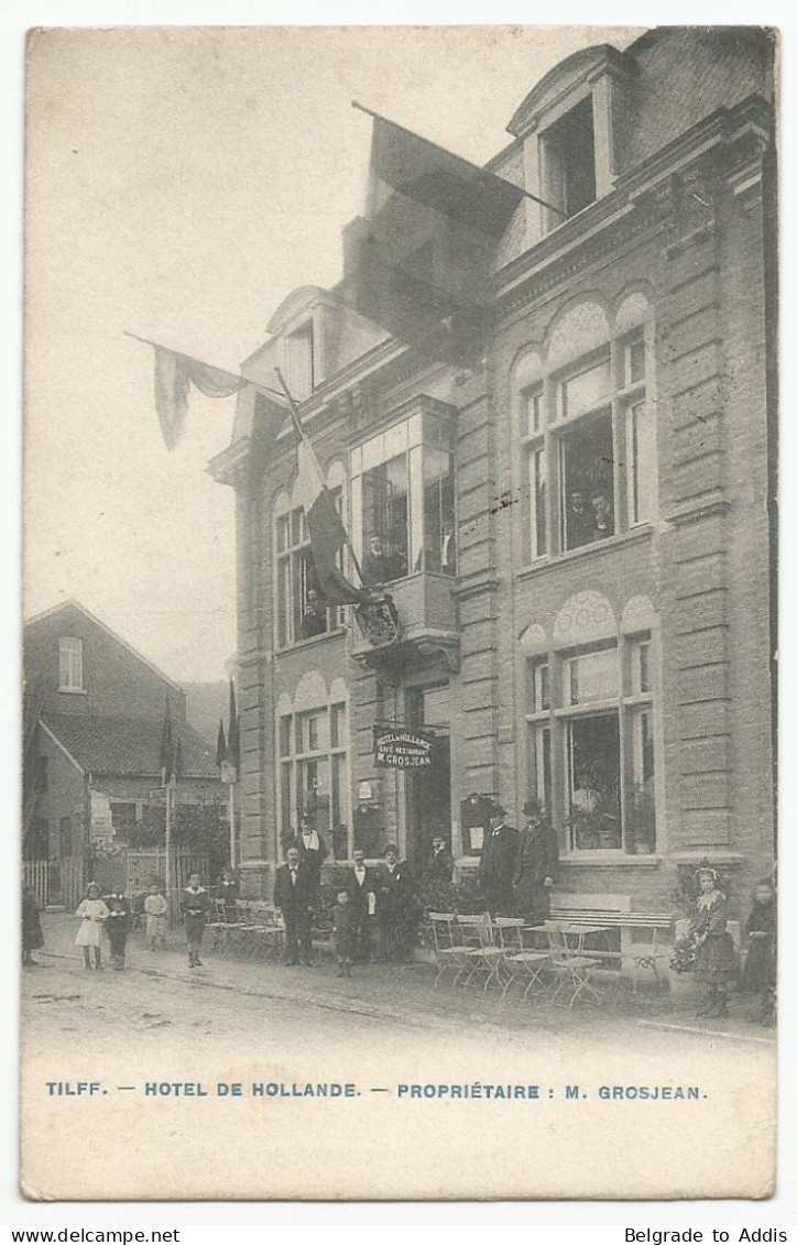 Tilff Esneux Oude Postkaart Carte Postale CPA 1906 Hôtel De Hollande Propriétaire M.Grosjean - Esneux
