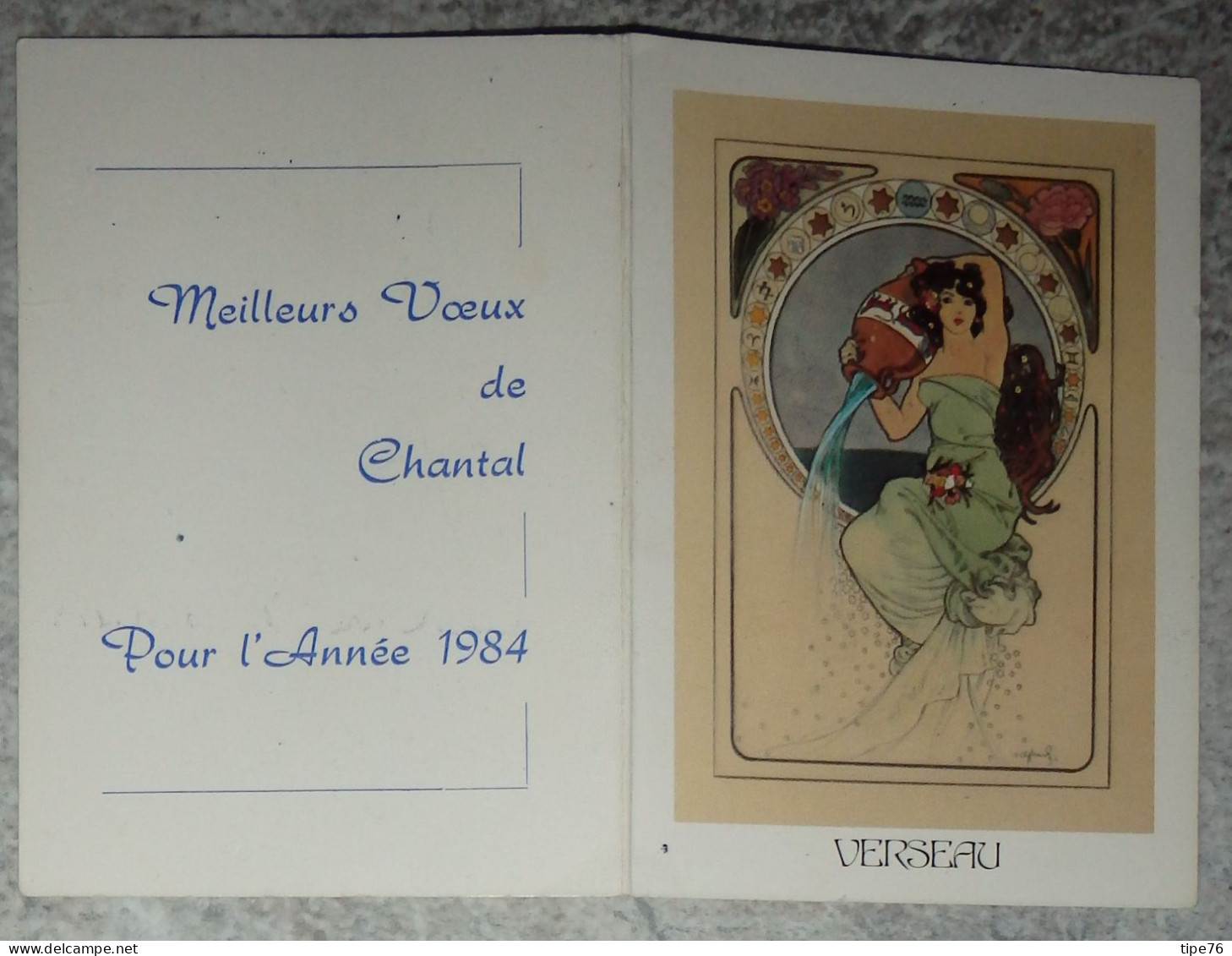 Petit Calendrier De Poche 1984 Illustration Signe Zodiaque Verseau - Small : 1981-90