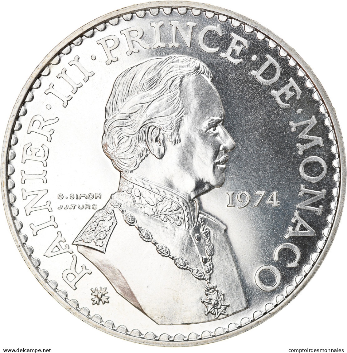 Monnaie, Monaco, Rainier III, 50 Francs, 1974, FDC, Argent, Gadoury:MC 162 - 1960-2001 Franchi Nuovi