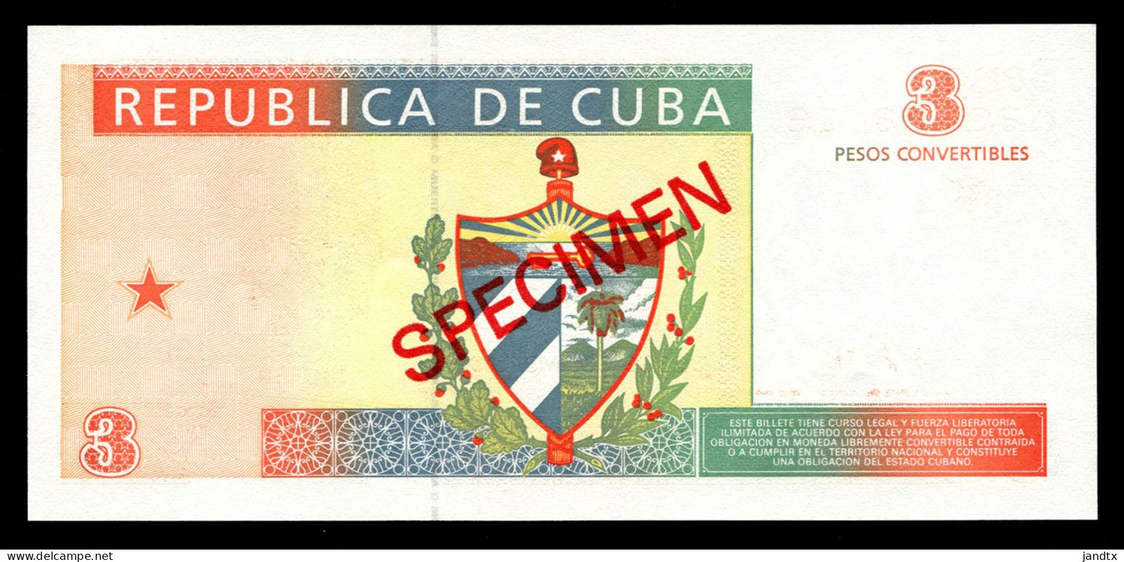 CUBA SET BILLETES CUC SPECIMEN 1994 SC UNC - Kuba