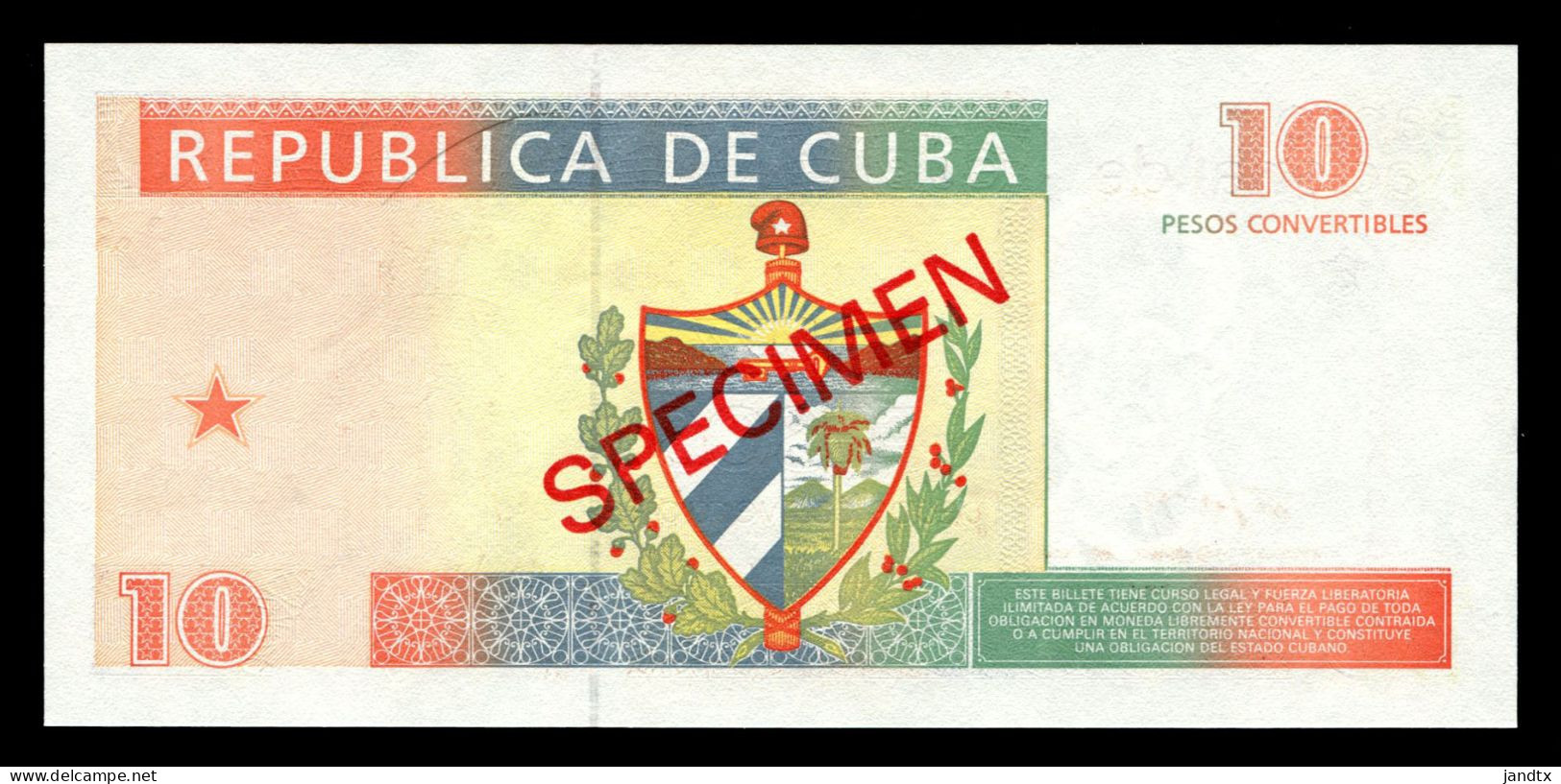CUBA SET BILLETES CUC SPECIMEN 1994 SC UNC