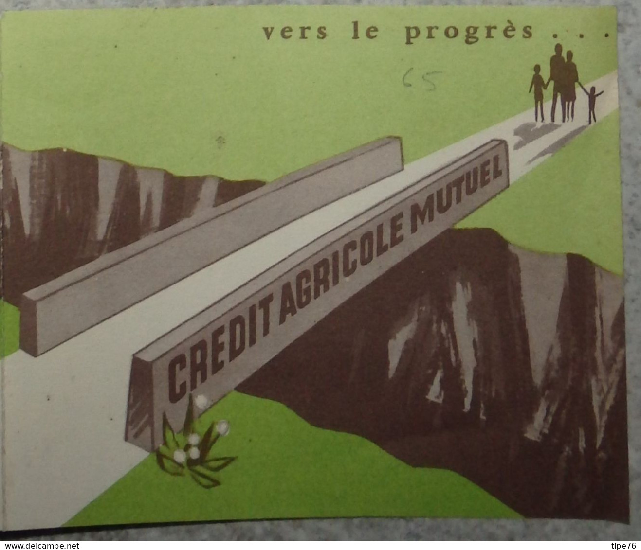 Petit Calendrier De Poche 1965 Banque Crédit Agricole Mutuel - Klein Formaat: 1961-70