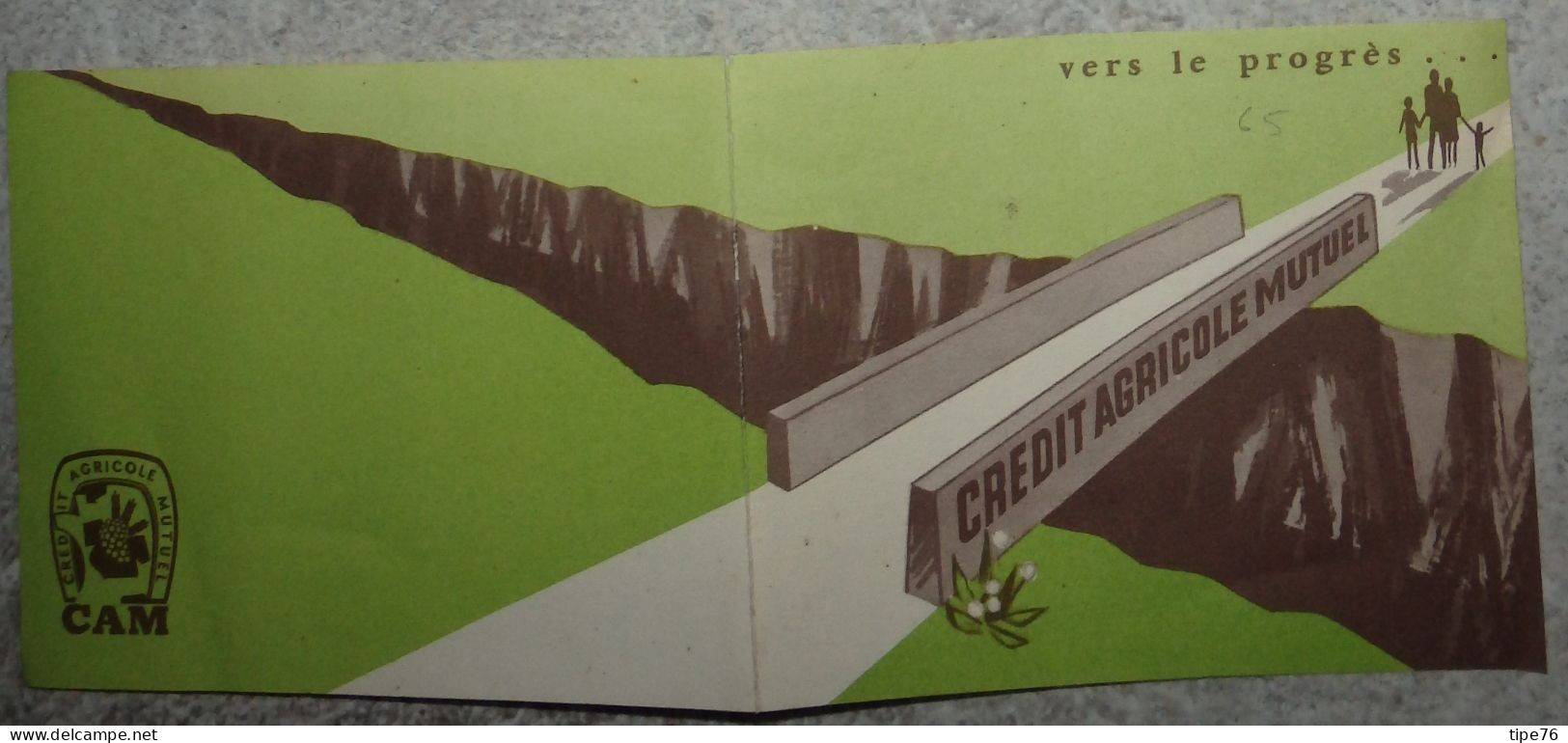 Petit Calendrier De Poche 1965 Banque Crédit Agricole Mutuel - Formato Piccolo : 1961-70