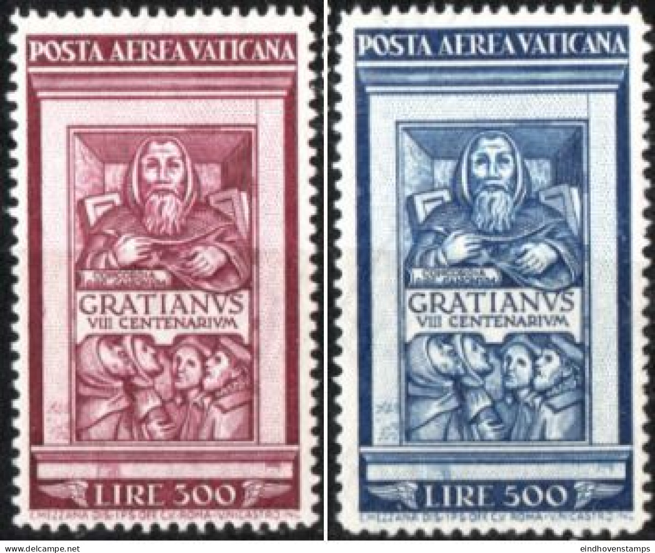 Vatican 1951 Gratianus MNH Concordante, Cannon Law - Unused Stamps