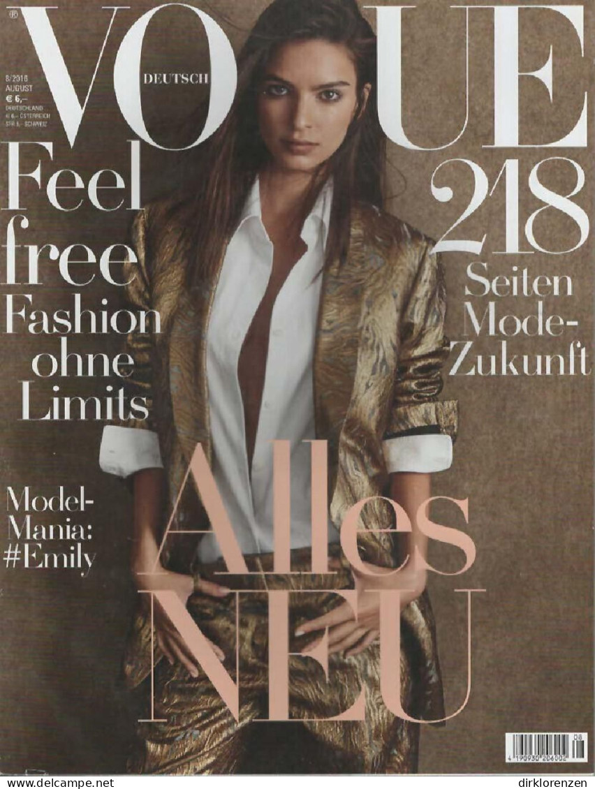 Vogue Magazine Germany 2016-08 Emily Ratajkowski - Non Classés