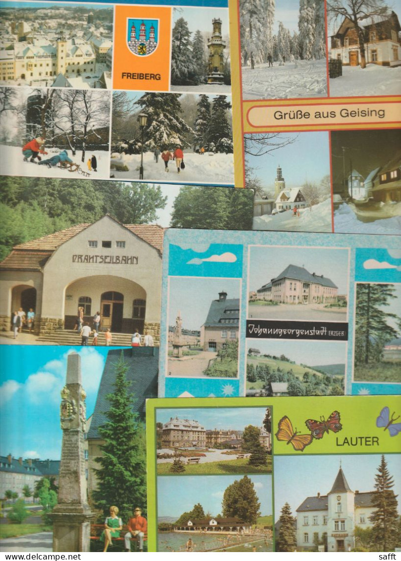 Lot Mit 122 Ansichtskarten Erzgebirge, DDR-Zeit - Collezioni E Lotti