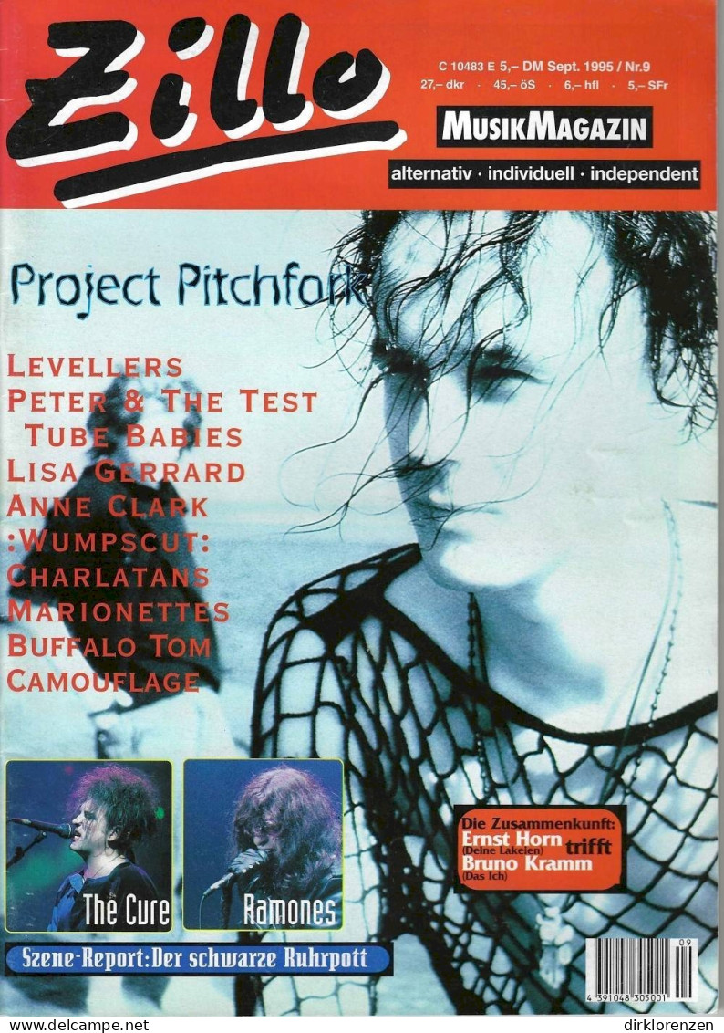 Zillo Magazine Germany 1995-09 Project Pitchfork The Cure Anne Clark Ramones - Unclassified